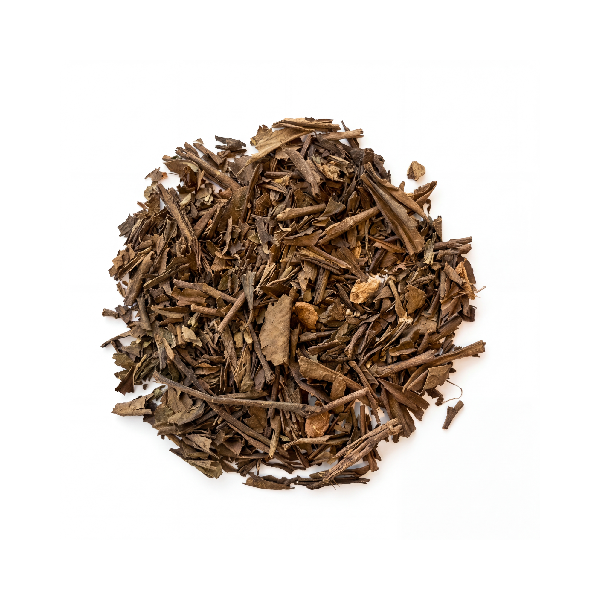 Hojicha Haven organic roasted Japanese green tea loose leaf blend with chaga mushroom by Loulou's Tea