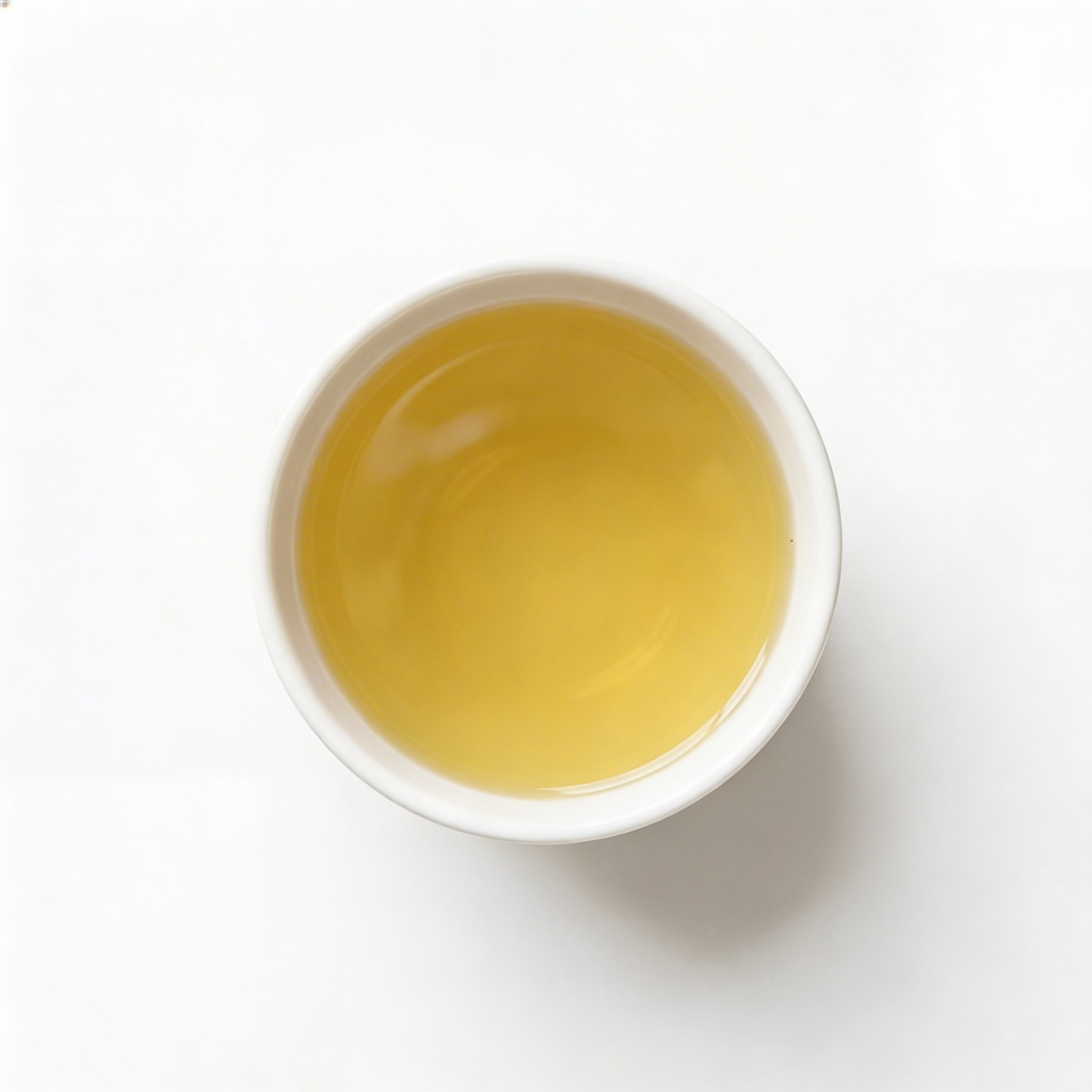 Genmaicha Rise brewed in cup — golden organic Japanese green tea with toasted rice, calming and nutty
