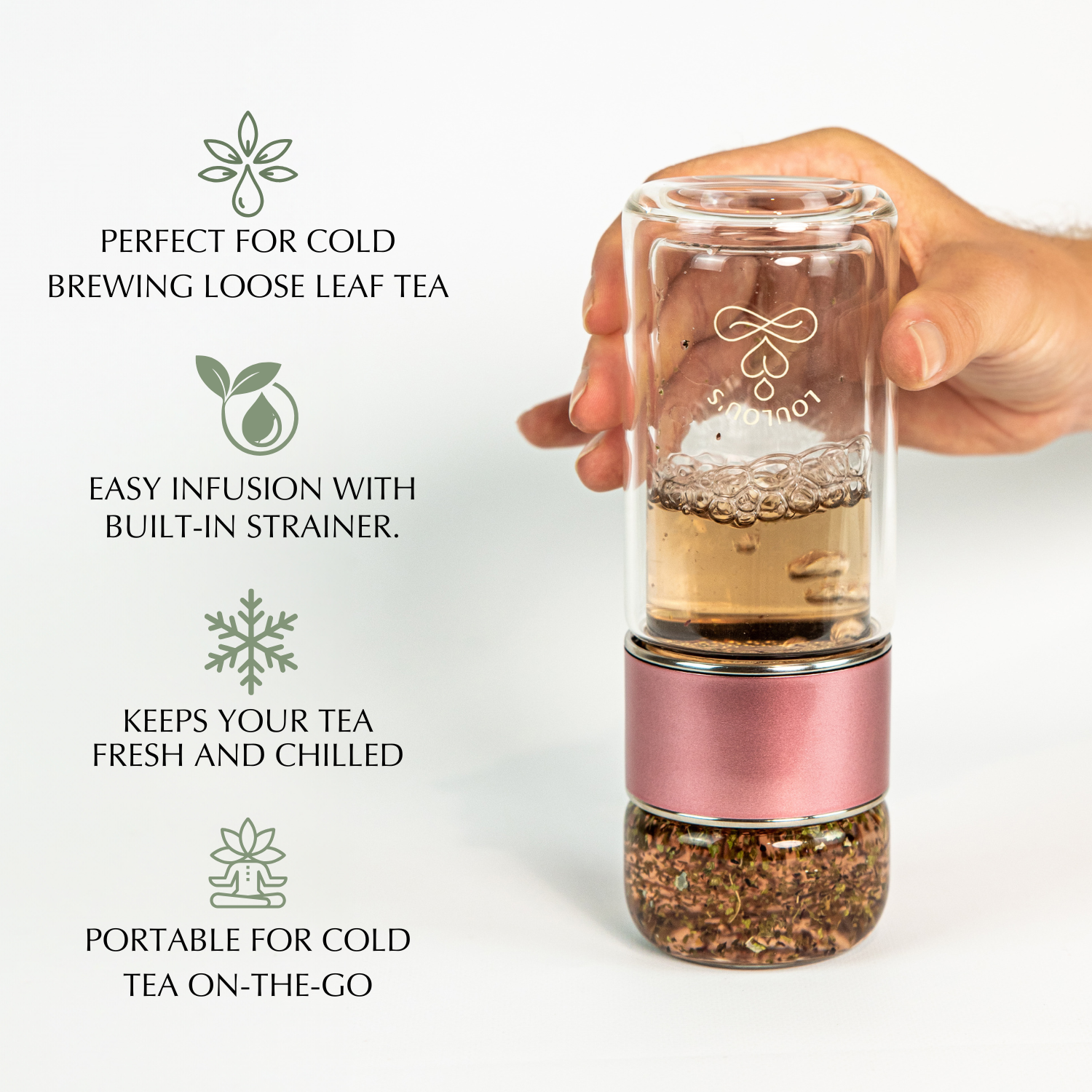 InfuZen Cold Tea Glass Bottle